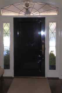 New Leaded Glass Door Sidelights and Transom
