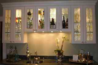 New Leaded Glass Bar Cabinet Panels